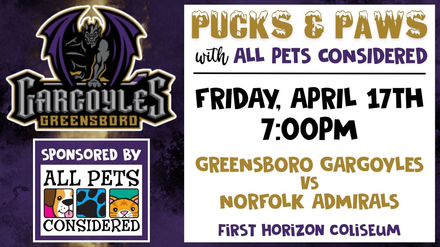 Image of Local Pet Event Gargoyles Pucks & Paws with All Pets Considered Nearby