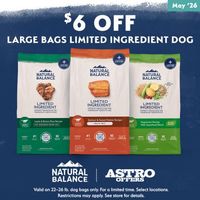 Image of Natural Balance | $6.00 OFF Large Bags of Limited Ingredient Dry Dog Food  Promotion in Wayne