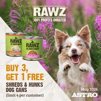 Image of RAWZ | Buy 3, Get 1 FREE on Shreds & Hunks Dog Cans Promotion in Old Saybrook