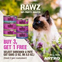 Image of RAWZ | Buy 3, Get 1 FREE on Select Shredded & Pate Cat Cans Promotion in York