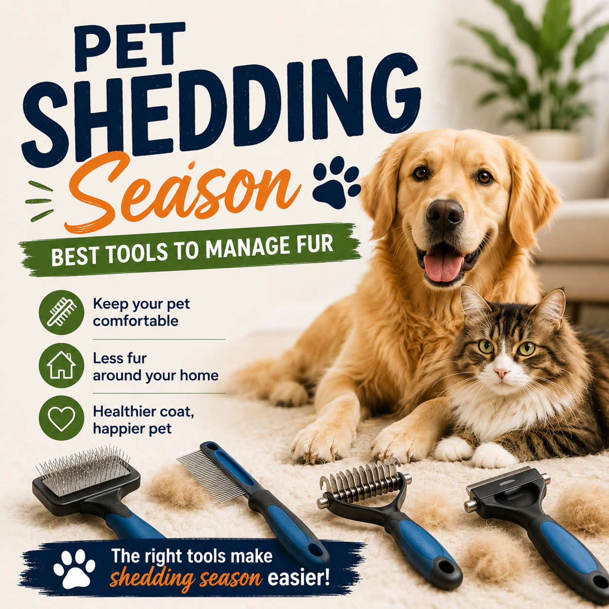 Pet Shedding Season: Best Tools to Manage Fur