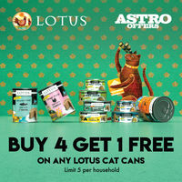 Image of LOTUS | Buy 4, Get 1 FREE on Cat Cans Promotion in Jersey City