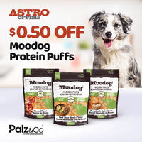 Image of Palz&Co | $0.50 OFF MooDog Protein Puffs 1oz Promotion in Albuquerque