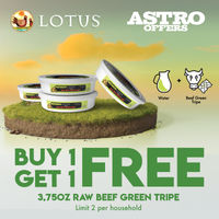 Image of LOTUS | Buy 1, Get 1 FREE on 3.75oz Beef Green Tripe Supplement Promotion in Albuquerque