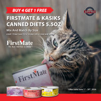 Image of FirstMate & KASIKS | Buy 4, Get 1 FREE on 5.5oz Cat Cans Promotion in Old Saybrook