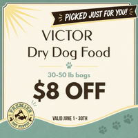 Image of June Sale - Victor Dry Dog Food 30-50 lb Bag $8 OFF Promotion in Beverly Hills