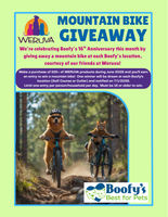 Image of Mountain Bike Giveaway, Courtesy of Weruva for Boofy's 16th Anniversary Celebration Promotion in Albuquerque