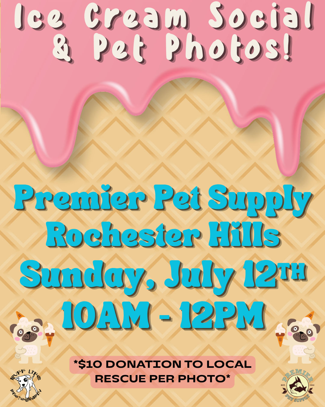 Image of Local Pet Event ICE CREAM SOCIAL W/ RUFF LIFE PHOTO  | ROCHESTER HILLS Nearby