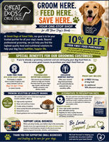 Image of Grooming Customers - Enjoy 10% Off Your First Food Purchase! Promotion in Great Falls