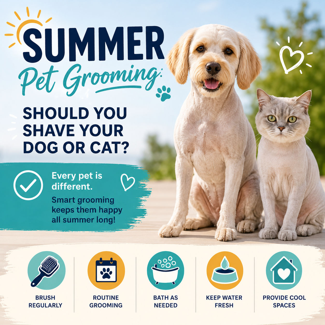 Summer Pet Grooming: Should You Shave Your Dog or Cat?
