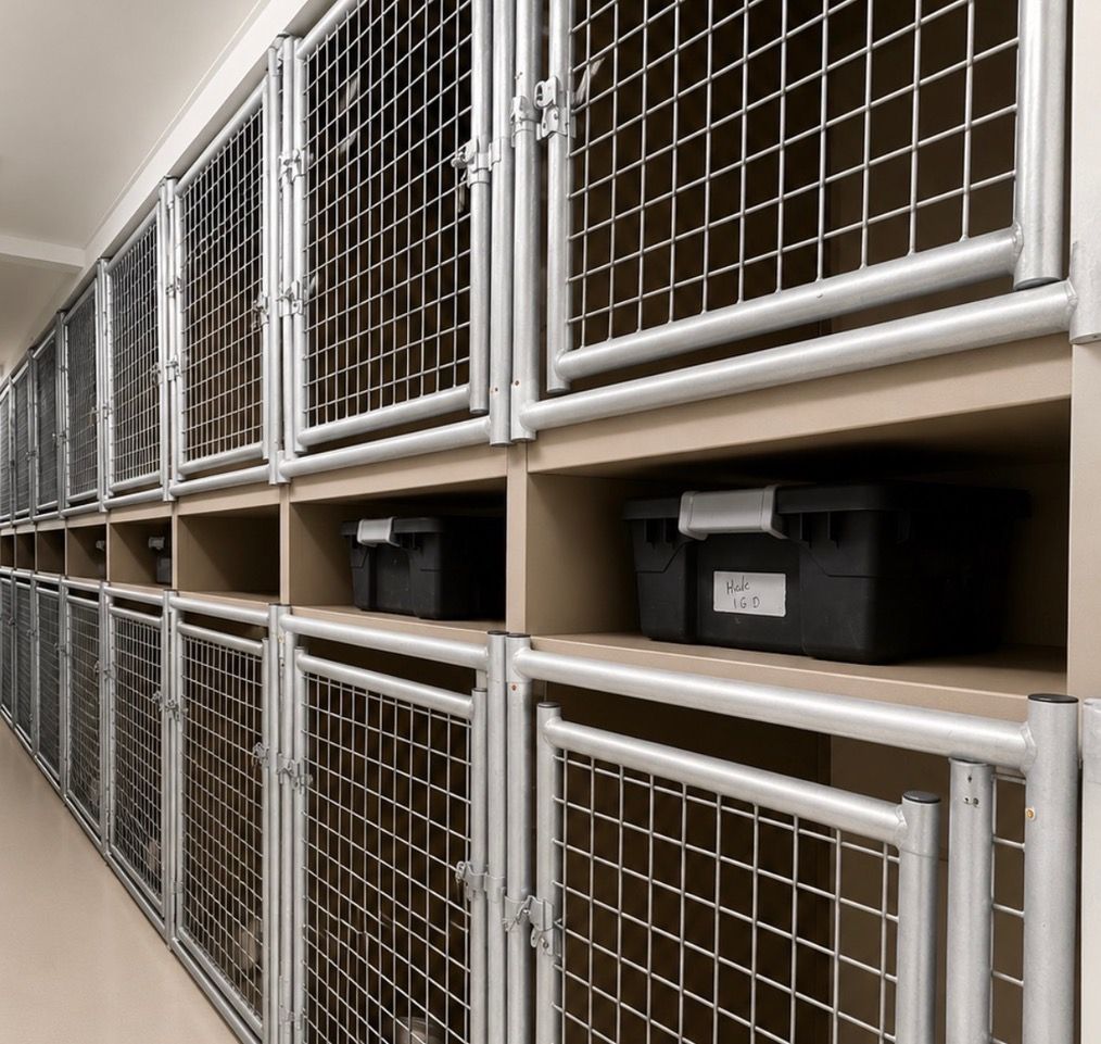 Upper kennel boarding area