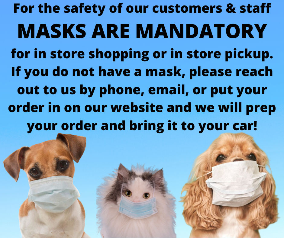 New Policy: Masks required for in-store shopping and in-store pickups