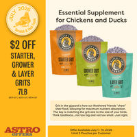 Image of Scratch and Peck Feeds | $2.00 OFF 7lb Starter, Grower and Layer Grit Promotion in Pagosa Springs