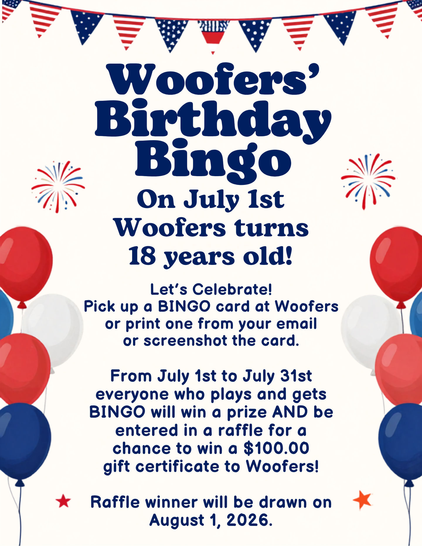 Image of Local Pet Event Woofers' Birthday Bingo Nearby