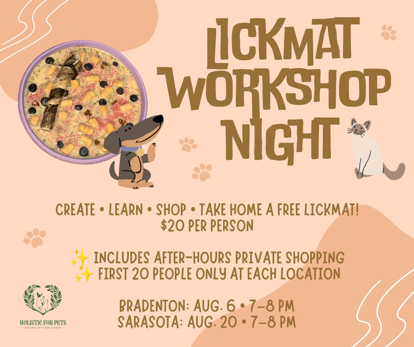 Image of Local Pet Event LickMat Workshop Night Nearby