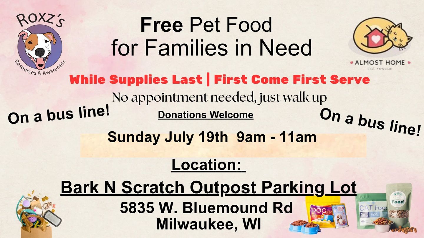 Image of Local Pet Event Roxz's Resources & Awareness Food Drive Nearby
