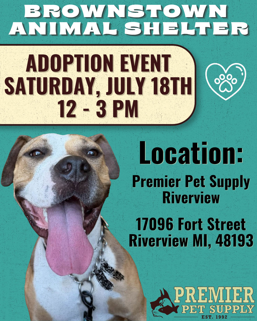 Image of Local Pet Event BROWNSTOWN ANIMAL SHELTER ADOPTION EVENT | RIVERVIEW Nearby