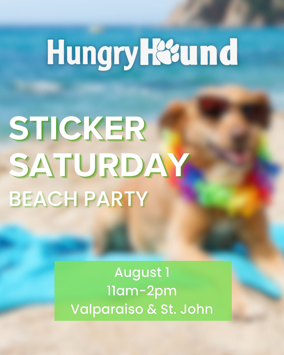Image of Local Pet Event Sticker Saturday: Beach Party! Nearby