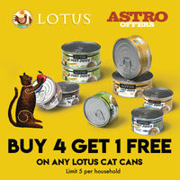 Image of LOTUS | Buy 4, Get 1 FREE on Cat Cans Promotion in Jersey City