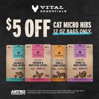 Image of Vital Essentials | $5.00 OFF 12oz Freeze-Dried Cat Micro Nibs Promotion in Jersey City