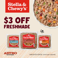 Image of Stella & Chewy's | $3.00 OFF FreshMade Promotion in Houston