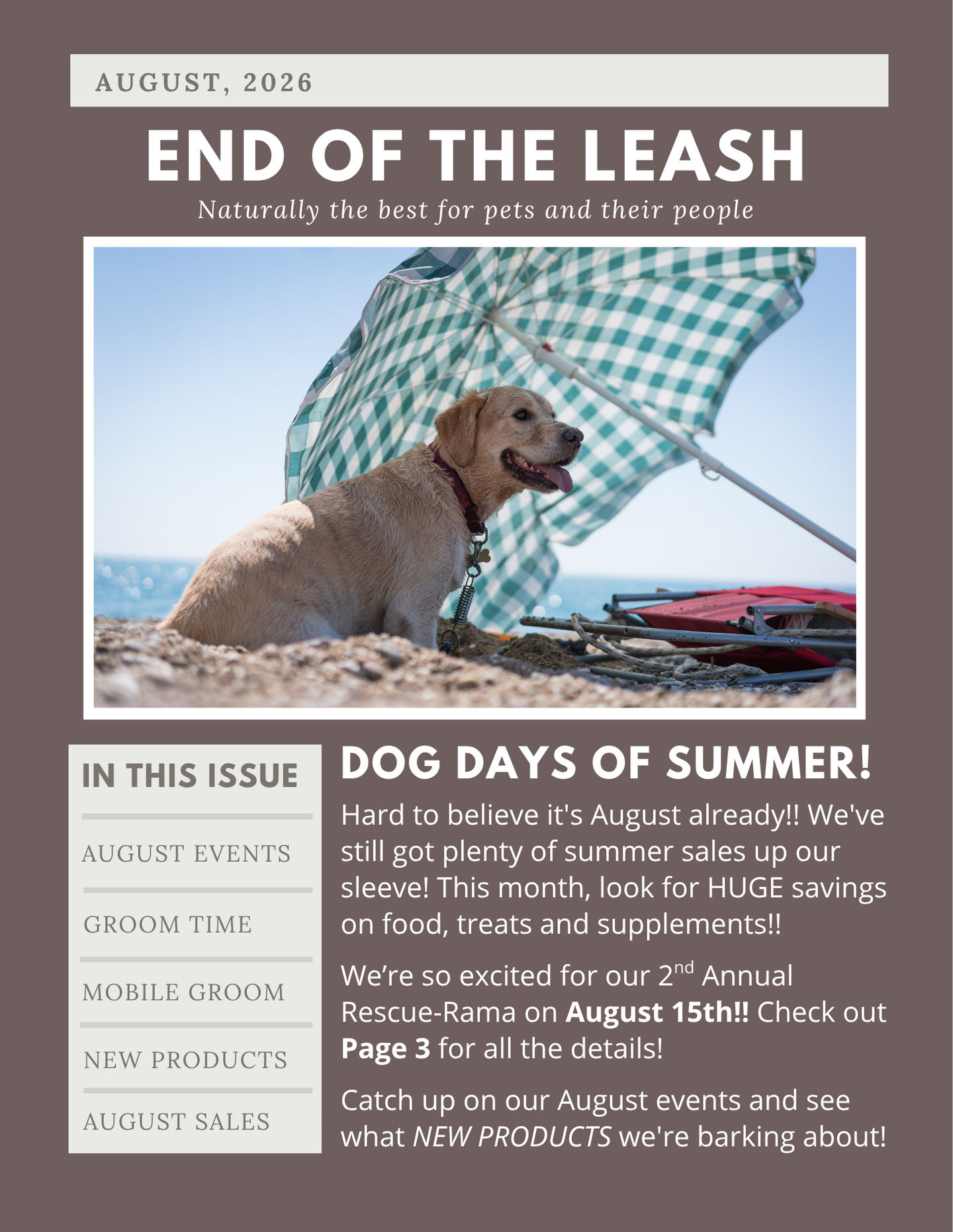 August Newsletter