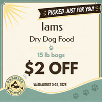 Image of August Sale - Iams Dry Dog Food 15 lb $2 OFF Promotion in Beverly Hills