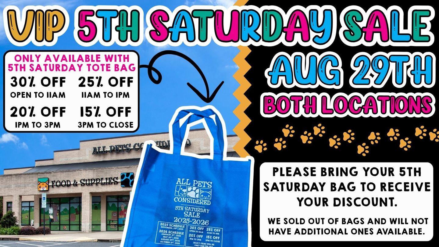 Image of Local Pet Event APC August VIP 5th Saturday Sale Nearby