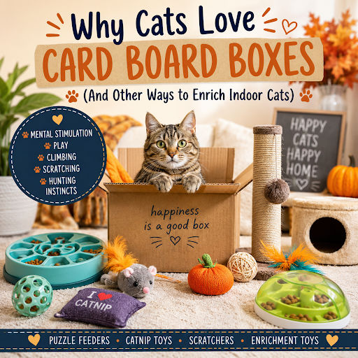 Why Cats Love Cardboard Boxes (And Other Ways to Enrich Indoor Cats)