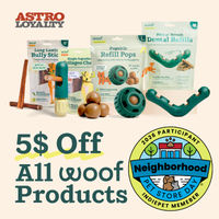 Image of Woof | Neighborhood Pet Store Day | $5.00 OFF All Products Promotion in Whitefish Bay