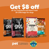 Image of Petcurean | Neighborhood Pet Store Day | $8.00 OFF 18-25lb Go! Solutions & Now Fresh for Dogs Promotion in Sarasota