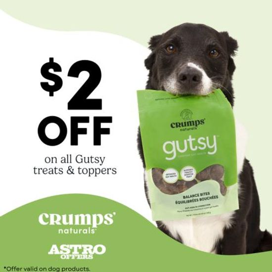 Image of Crumps' Naturals | $2.00 OFF Gutsy Treats and Toppers for Dogs Promotion in Sarasota