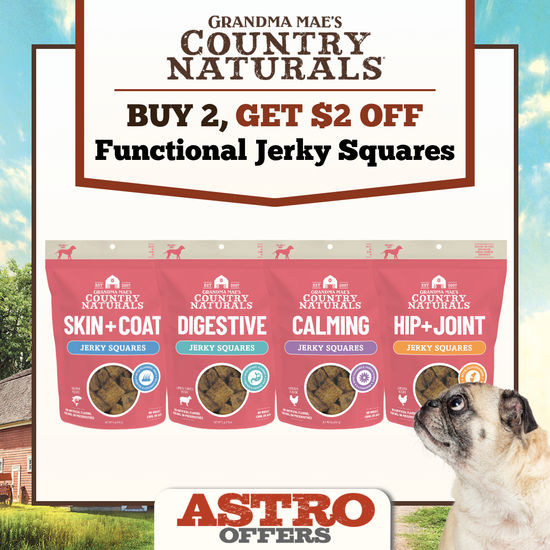 Image of Grandma Mae's Country Naturals | Buy 2, Get $2.00 OFF Functional Jerky Squares Promotion in Sarasota