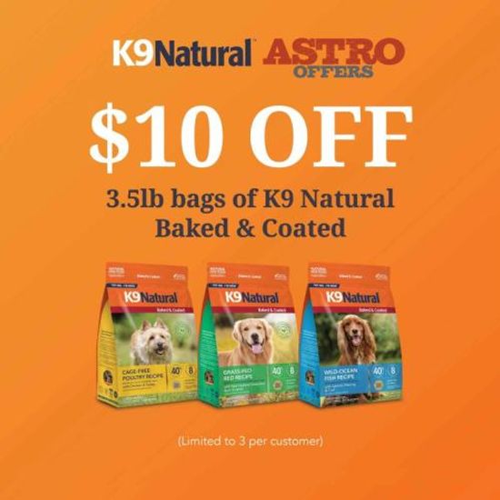 Image of K9 Natural | $10.00 OFF 3.5lb Baked & Coated Promotion in Sarasota
