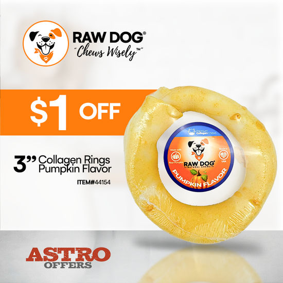 Image of Raw Dog | $1.00 OFF 3in Pumpkin Collagen Rings Promotion in Sarasota