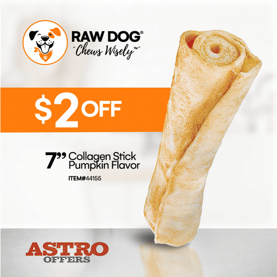 Image of Raw Dog | $2.00 OFF 7in Pumpkin Collagen Sticks Promotion in Sarasota