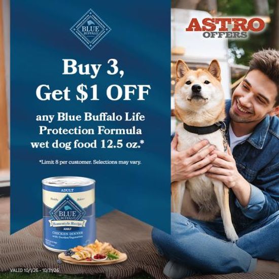 Image of Blue Buffalo | Buy 3, Get $1.00 OFF Life Protection Formula Dog Cans Promotion in York