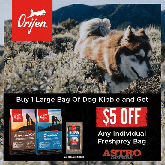 Image of ORIJEN | $5.00 OFF 16oz FreshPrey with Qualifying Dry Food Purchase Promotion in York