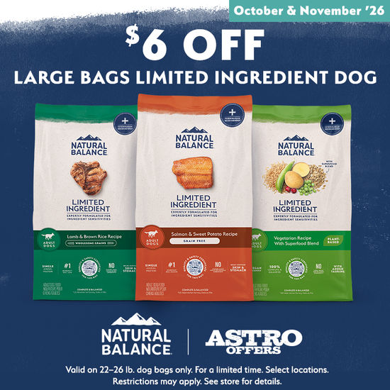 Image of Natural Balance | $6.00 OFF Large Bags of Limited Ingredient Dry Dog Food  Promotion in York