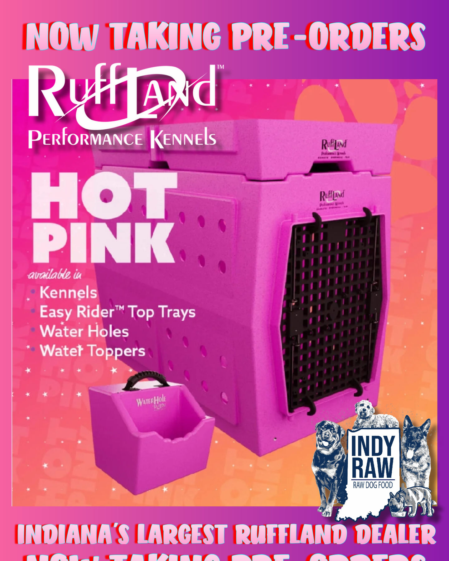 Image of Local Pet Event Ruff Land Hot Pink Kennel Pre-Orders Now Open! Nearby