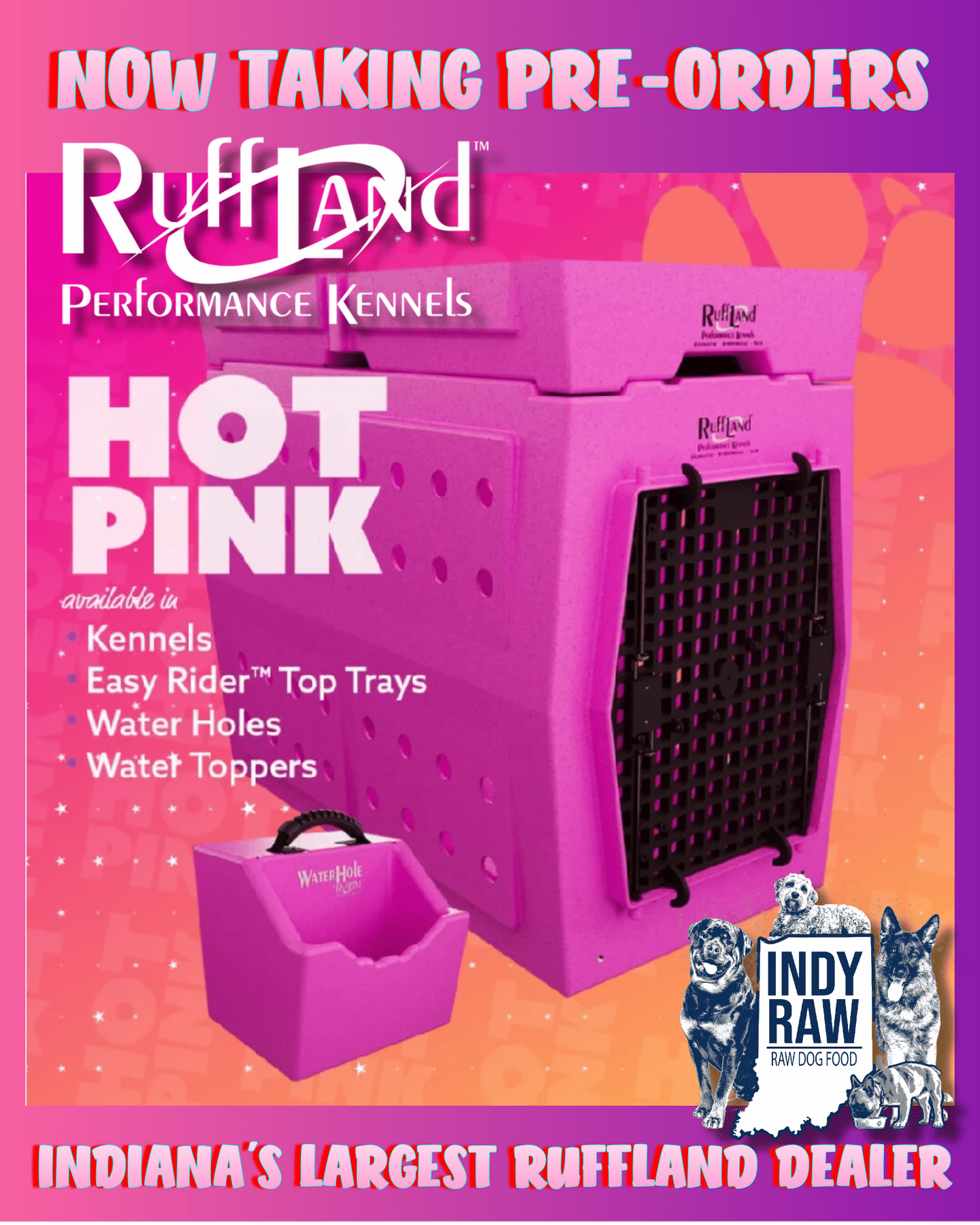 Image of Local Pet Event Ruff Land Hot Pink Kennel Pre-Orders Now Open! Nearby