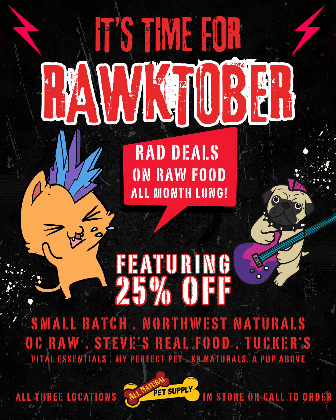Image of Local Pet Event Get Ready to RAWk! Rawktober deals live now - 25% OFF Nearby