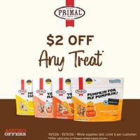 Image of Primal Pet Foods | $2.00 OFF Freeze Dried Treats Promotion in Scottsdale