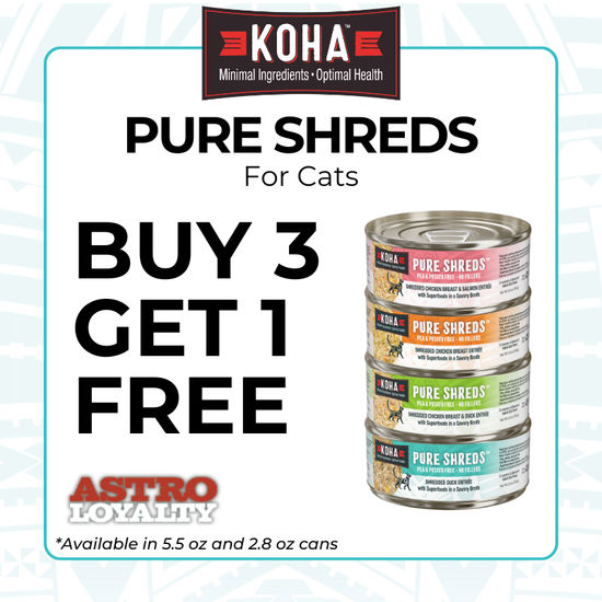 Image of KOHA | Buy 3, Get 1 FREE on Pure Shreds for Cats Cans Promotion in Portland