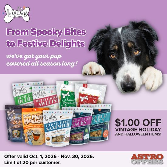 Image of The Lazy Dog Cookie Co. | $1.00 OFF Holiday Treats Promotion in Fargo