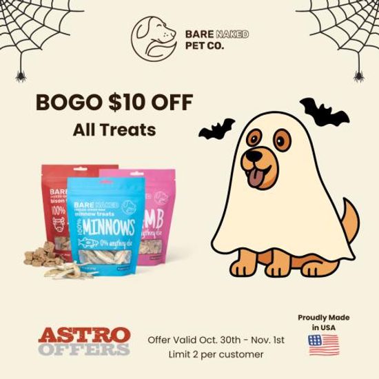 Image of Bare Naked Pet Co. | Buy 2, Get $10.00 OFF on Treats! Promotion in Troy