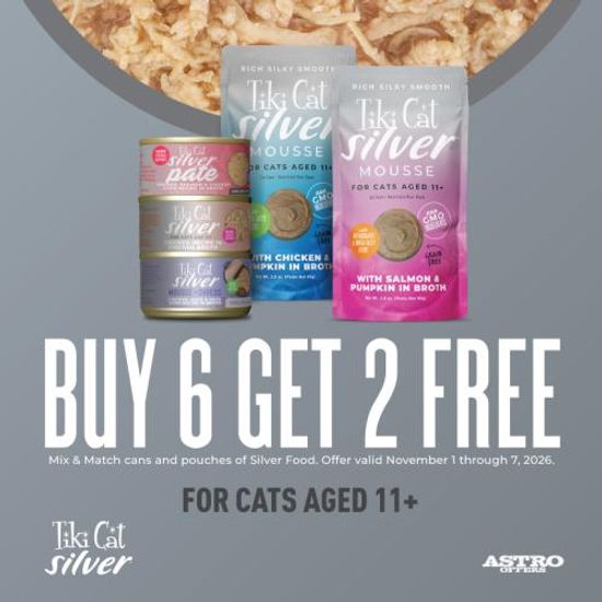 Image of Tiki Cat | Buy 6, Get 2 FREE on Silver Wet Food Promotion in Troy
