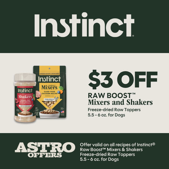 Image of Instinct | $3.00 OFF 5.5-6oz Raw Boost Mixers & Shakers Promotion in Troy