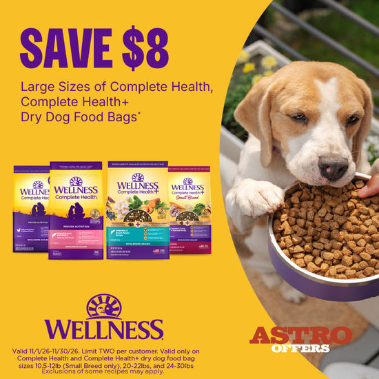 Image of Wellness | $8.00 OFF Select Complete Health Bags for Dogs Promotion in Troy