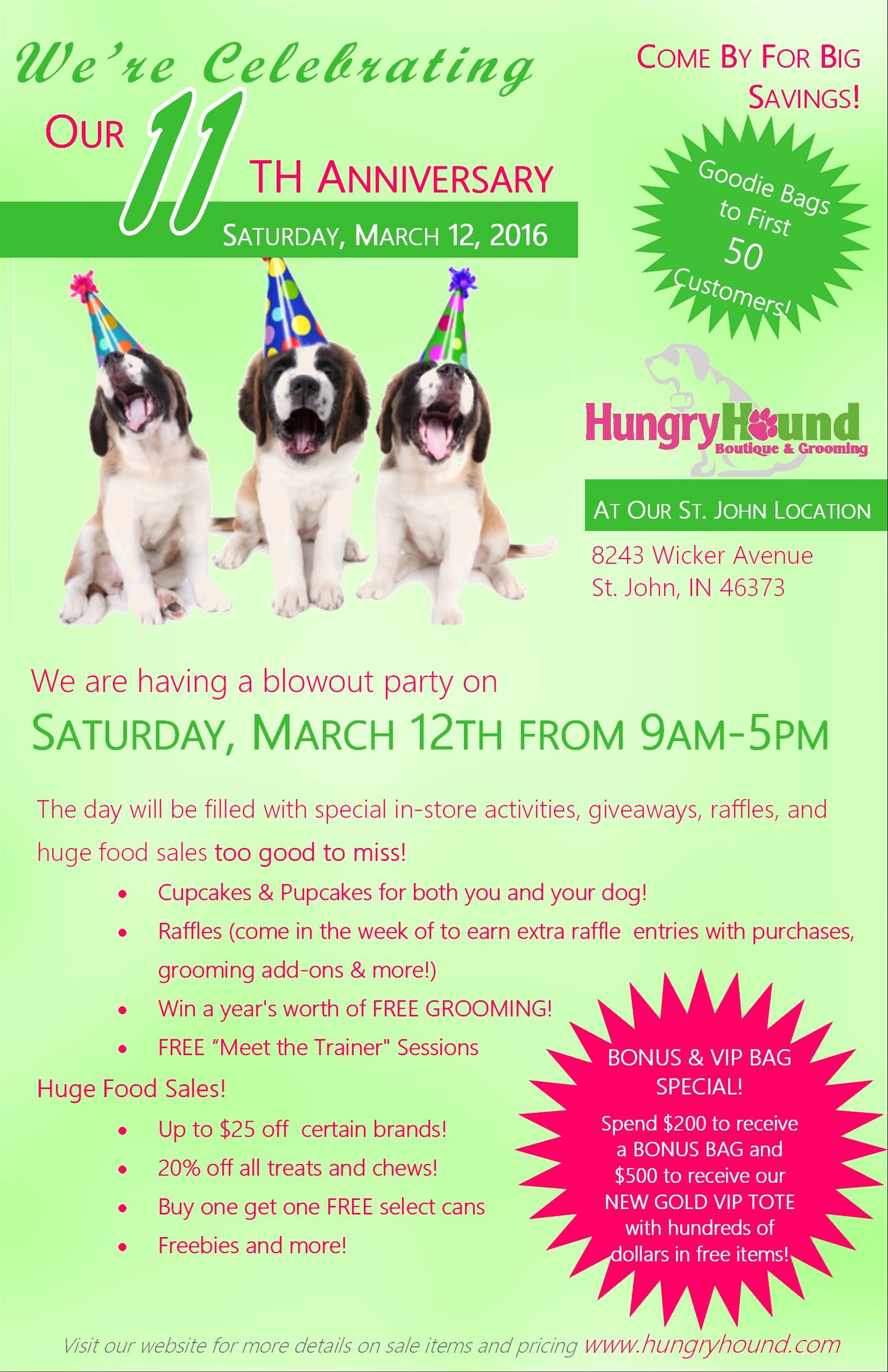 Image of blog post Hungry Hound’s 11th anniversary party!